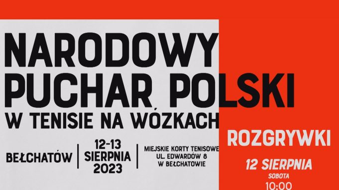 Narodowy Puchar Polski w tenisie ziemnym na wózkach zagości w Bełchatowie
