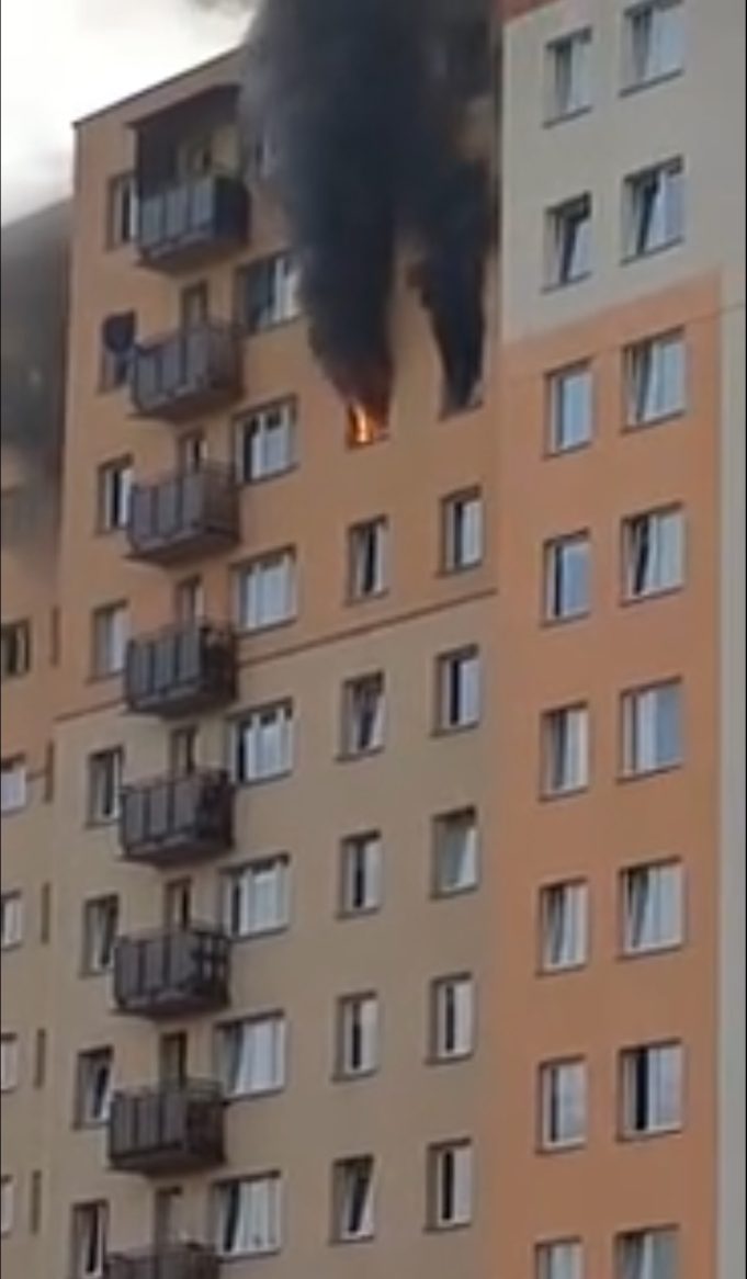 Pożar w bloku 201