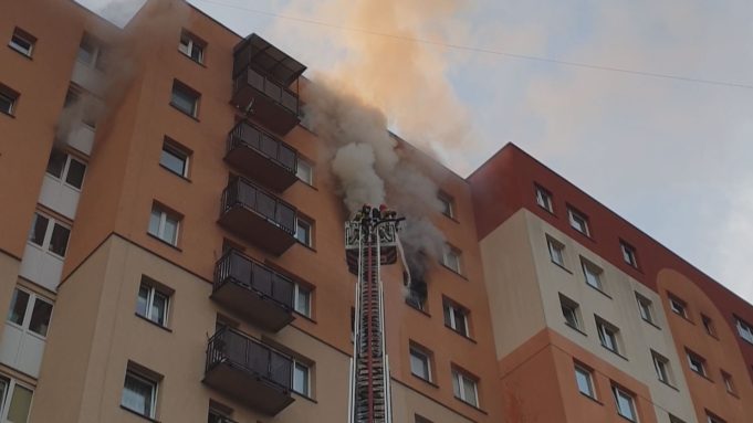 Pożar w bloku 201