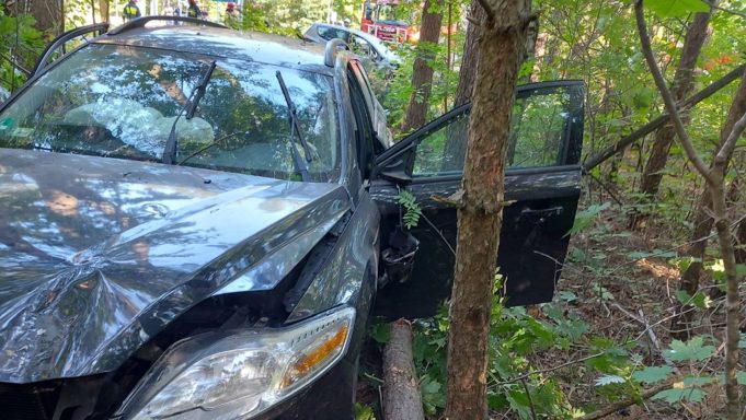 Wypadek w Wolicy. 75-latek nie zatrzymał się na znaku STOP