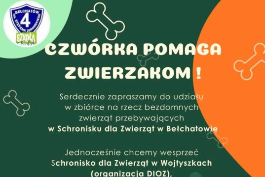 „Czwórka pomaga zwierzakom” – akcja w SP nr 4
