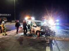 Grudna: Wypadek na DK74, kierujący nie ustąpił pierwszeństwa