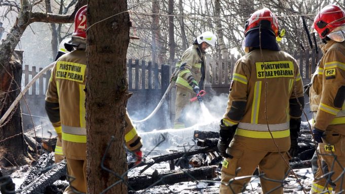 Pożar przy targowisku