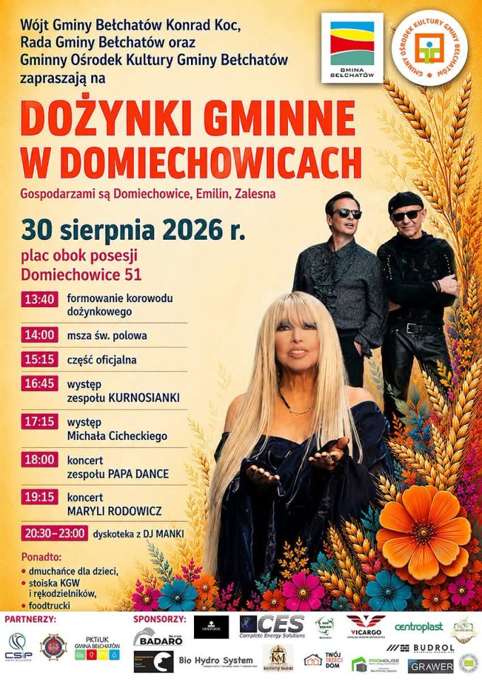 plakat dozynki gmina bełchatów
